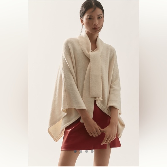 100% Wool Anthropologie Atelier Delphine V-Neck Layered Wool Sweater size XS/S. - Picture 2 of 8